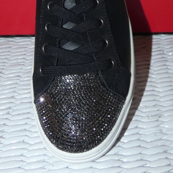 NEW Skechers Women's Goldie-Glitchy Black Rhinestone Toe Lace Up Sneaker 6.5 - Picture 4 of 7
